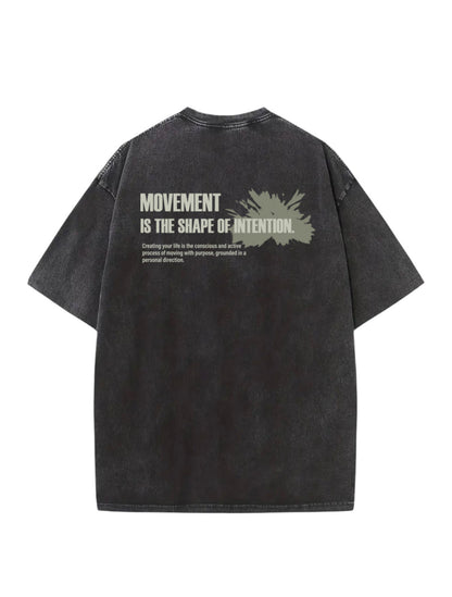 "Movement" Acid Washed Oversized t-shirt