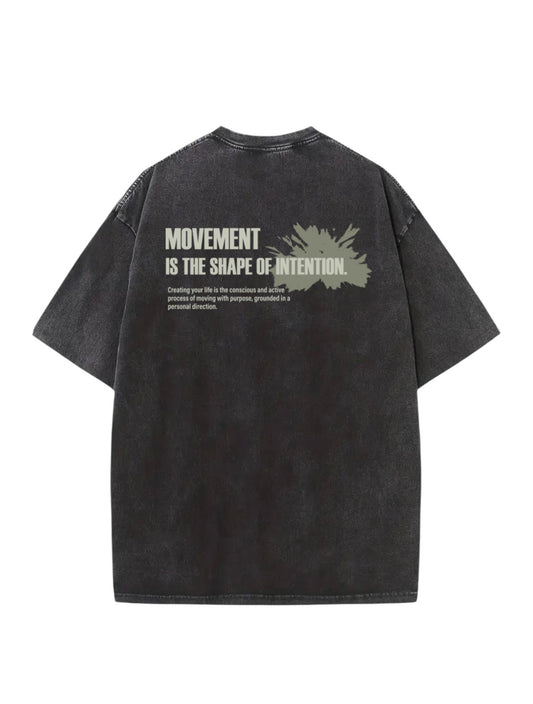 "Movement" Acid Washed Oversized t-shirt