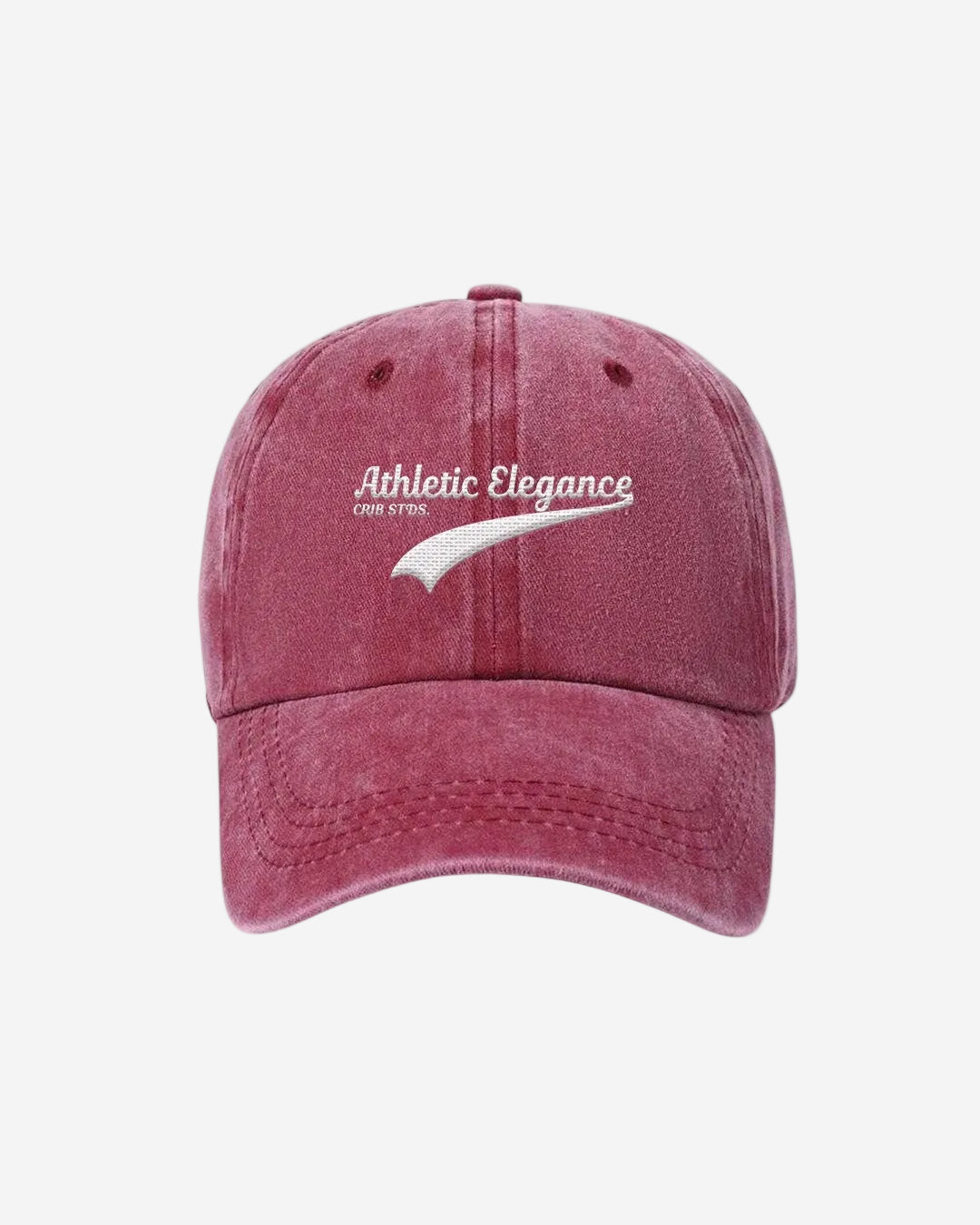"Athletic Elegenace" Burgundy acid washed cap
