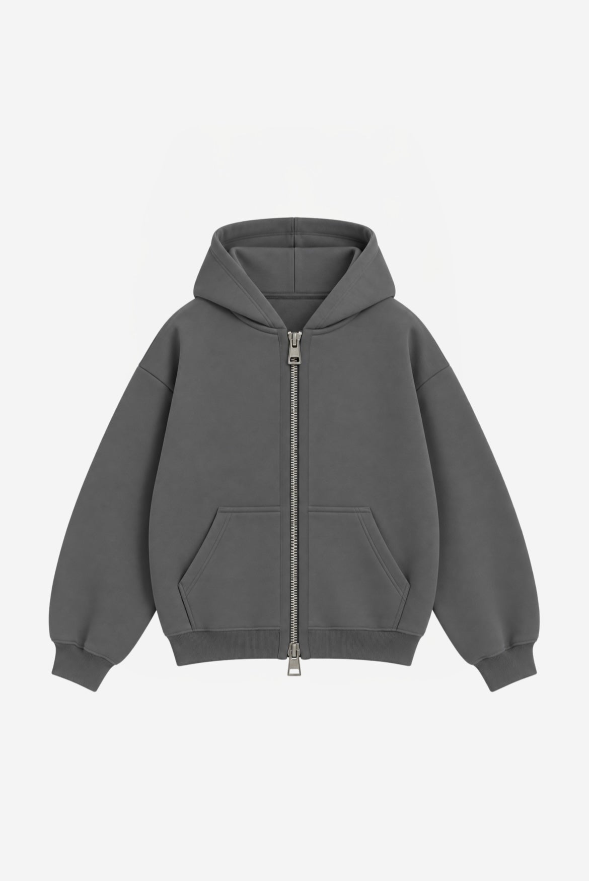 "Basic grey" zip-up