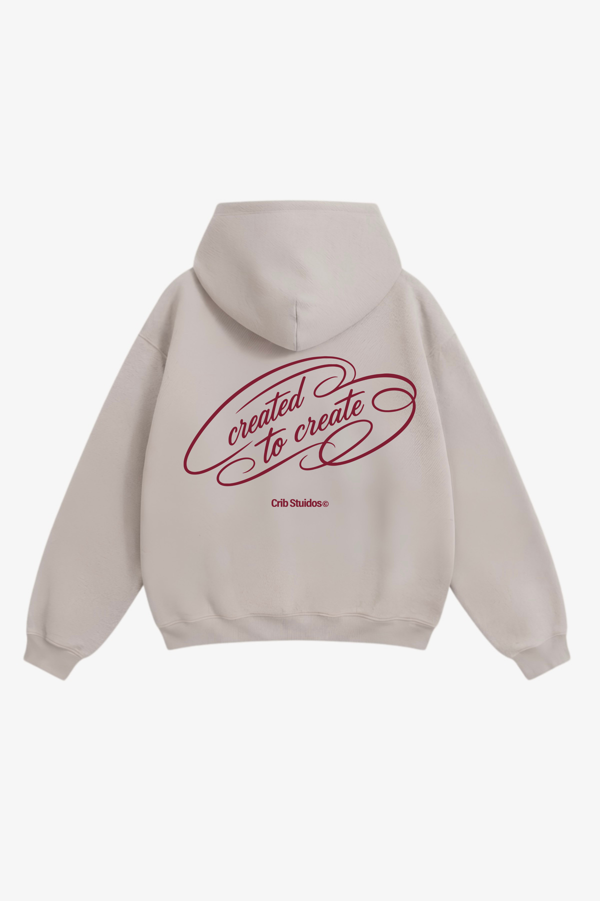 "Created to create" hoodie