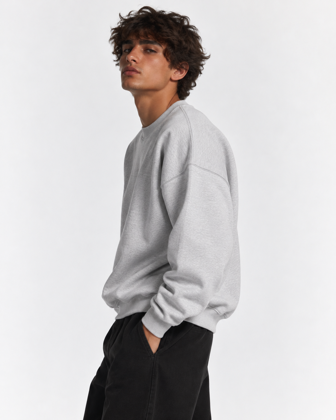 "Basic heather grey" sweater