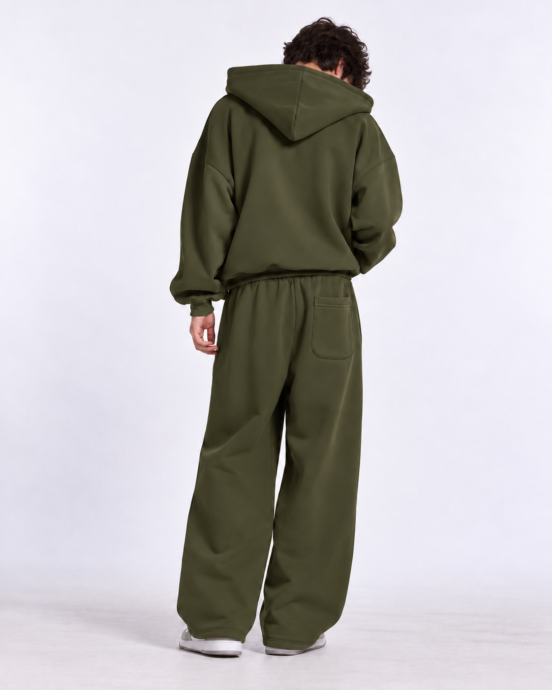 "Olive relaxed uncuffed" sweatpants