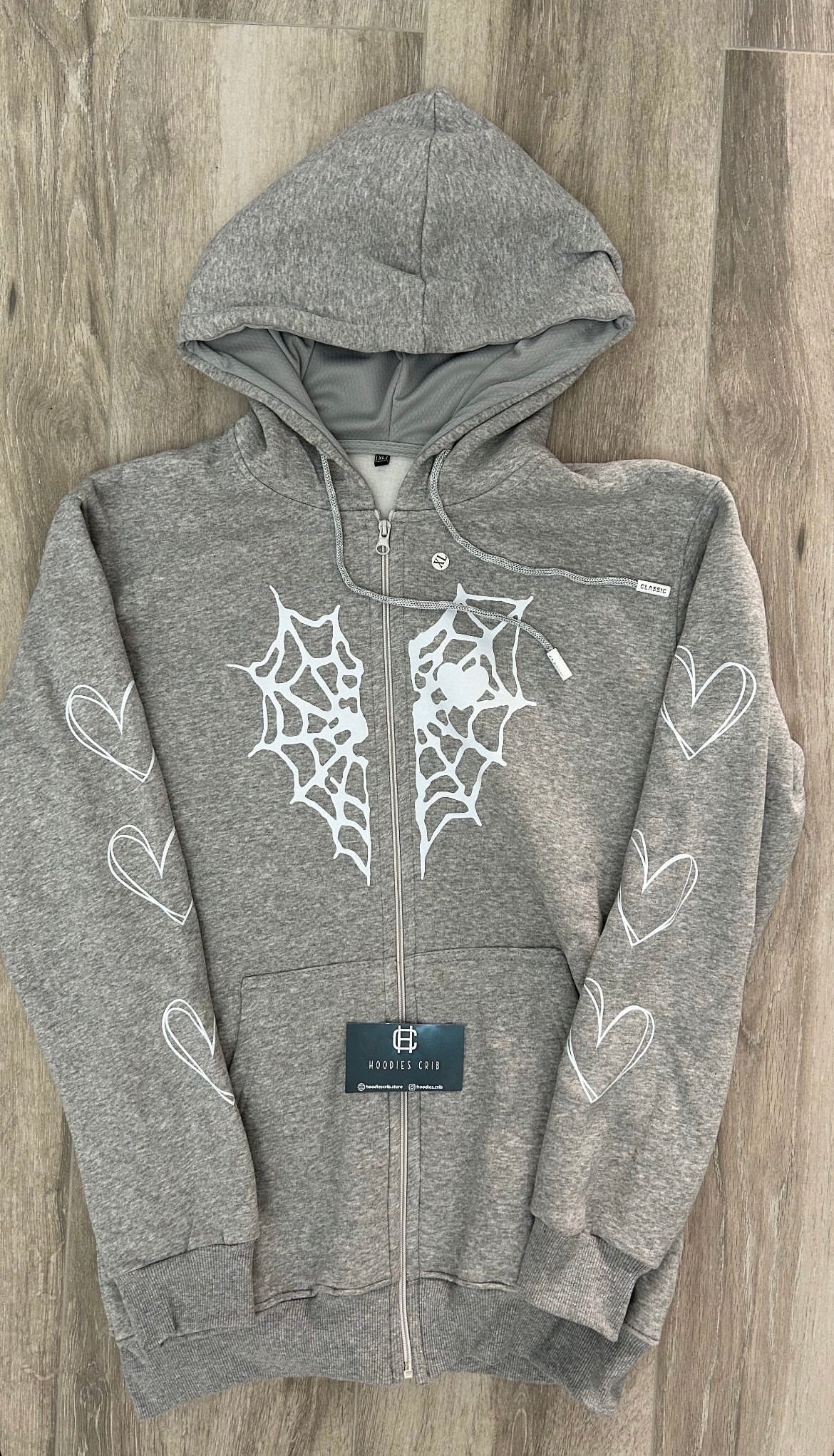 "Spiderweb" zip-up hoodie