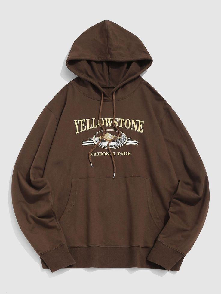 "Yellowstone" brown hoodie